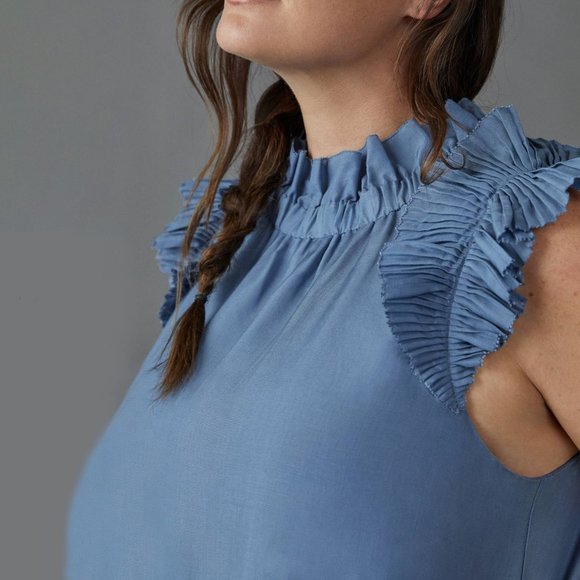 Anthropologie Lucena Tiered Ruffled Maxi Dress - Picture 6 of 7